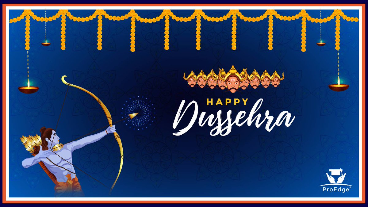 proedgeonline's tweet photo. On behalf of the entire ProEdge team, wishing you a very happy Dussehra! 🎉

#Proedge #OnlineClasses #dussehra #dussehra2021 #durgapuja #navratri #navratri2021 #durgapujavibes #FestivalVibes #StudentLife #CA #CS #CMA #Commerce #commercestudents #studentlife https://t.co/q5CM1IOAQj
