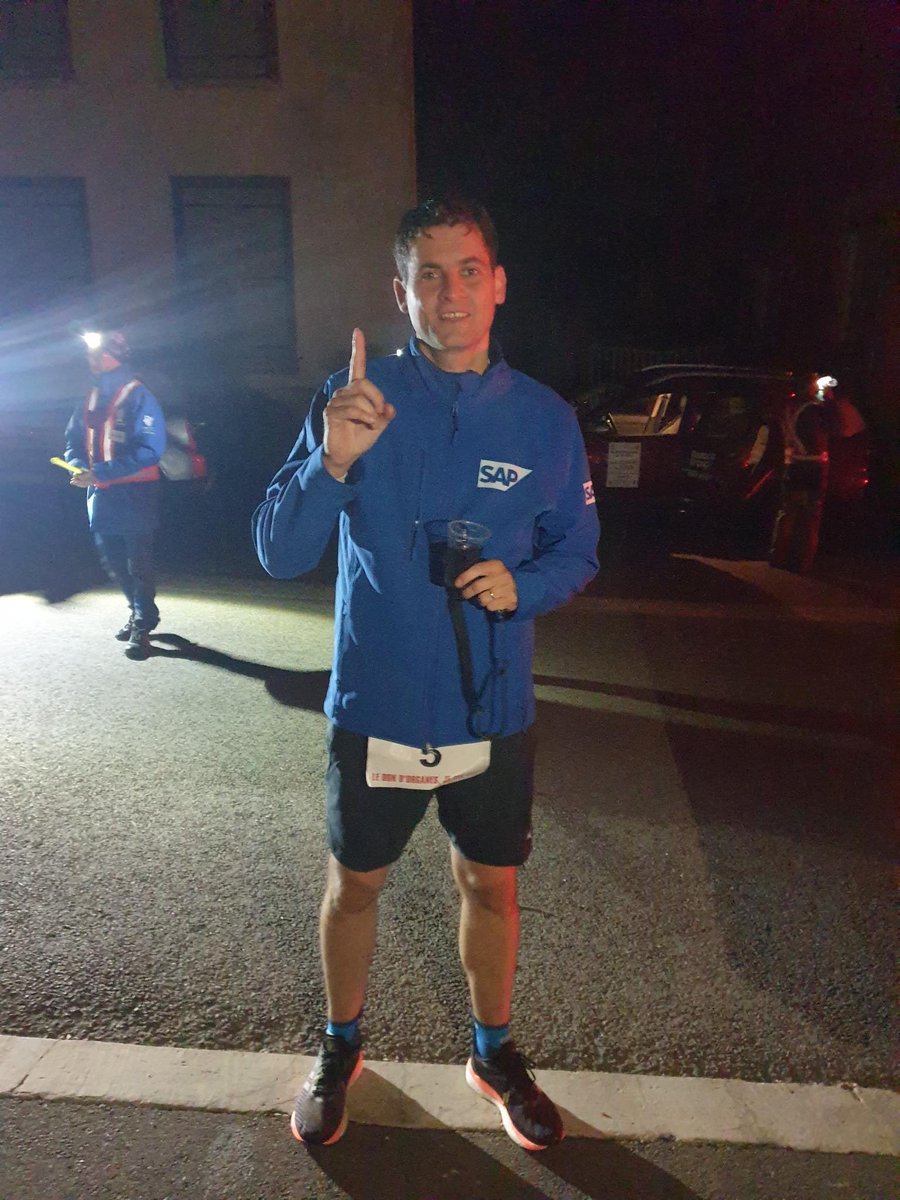 Chapeau <a href="/Tonicek/">ivan viden</a>! Parti à 23h, il termine à une très belle 3ème place après 22 kms… Admirable! 👏🏼 <a href="/LaCourseduCoeur/">La Course du Coeur</a> #cdc2021 #dondorganes <a href="/SAPFrance/">SAP France</a>