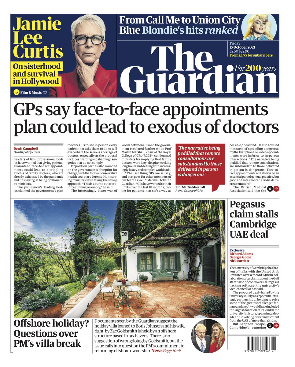 Nice to see a front page on the crisis in general practice reflect the concerns of  GPs #SupportYourSurgery