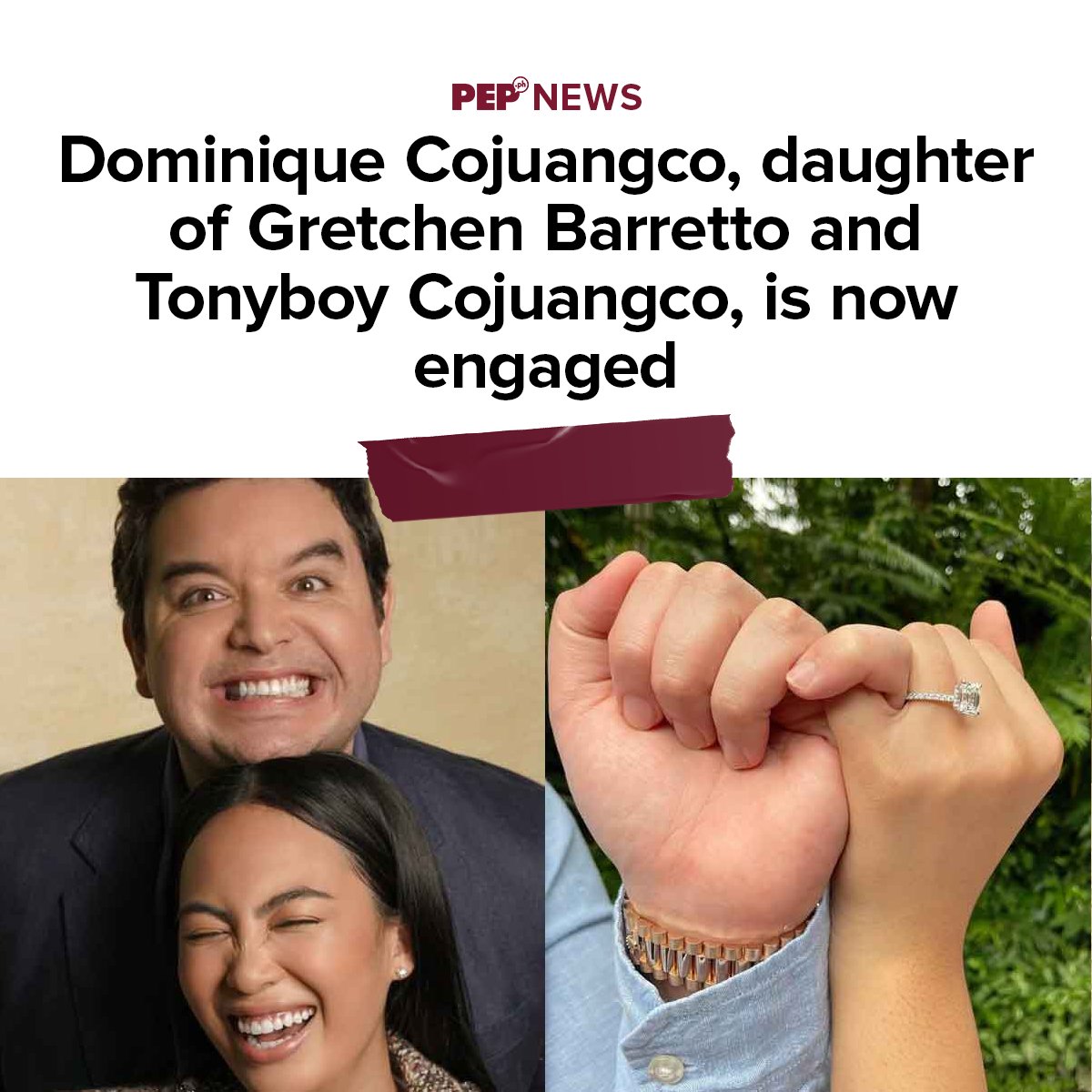 Gretchen Barretto and Tonyboy Cojuangco's unica hija, Dominique Cojuangco,  announces her engagement to non-showbiz boyfriend Michael Hearn on  Thursday, October 14. Read full article: https://t.co/TGlCvBK41a, image size:1200x1200