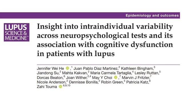 ZahiTouma's tweet photo. 📢Congrats @Jenhepi 
#TorontoLupusProgram 
Intraindividual Dispersion Score a novel 🌟way to interpret SLE neuropsychological battery📕
https://t.co/XtcgYTOVtd

@flare4fashion @SchroederInst @KrembilF @UofT_DoM
@katie_bingham @patti_katz 
@juandiazmart 
@LupusCanada @LupusOrg https://t.co/DPJKZWpeDj