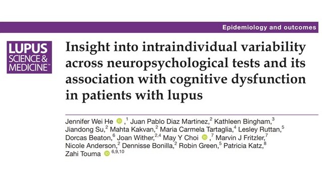 📢Congrats @Jenhepi 
#TorontoLupusProgram 
Intraindividual Dispersion Score a novel 🌟way to interpret SLE neuropsychological battery📕
lupus.bmj.com/content/8/1/e0…

@flare4fashion @SchroederInst @KrembilF @UofT_DoM
@katie_bingham @patti_katz 
@juandiazmart 
@LupusCanada @LupusOrg