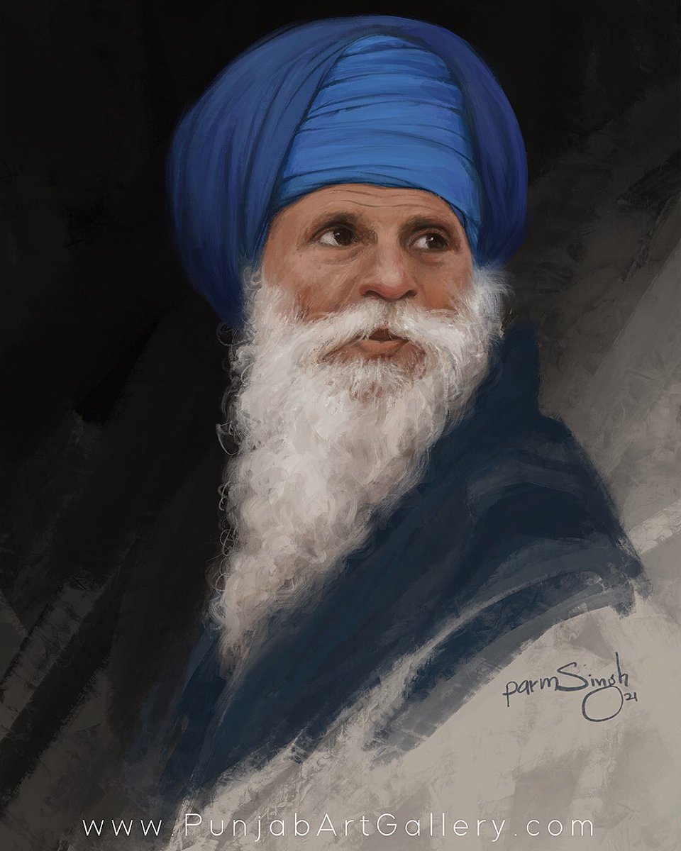 ParmSinghArt's tweet photo. when I feel some stagnation in my work, I begin searching for our bazurgs’ faces. Painting their portraits brings me back on track..
 
#digitalpainting #procreate https://t.co/BaY1K6a46d