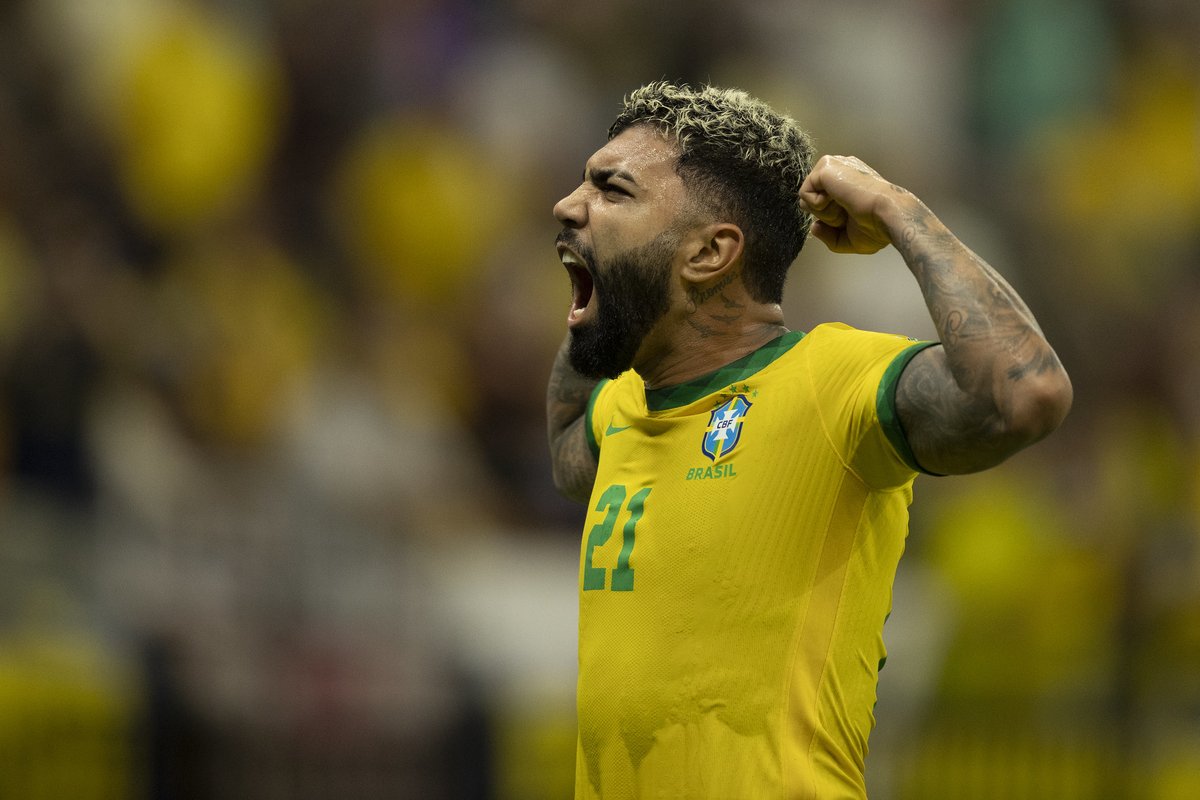 CBF_Futebol's tweet photo. Duas bolas na rede nesta Data FIFA! @gabigol e sua mania! 💪⚽️🇧🇷

📸 Lucas Figueiredo/CBF https://t.co/wlnJJra518