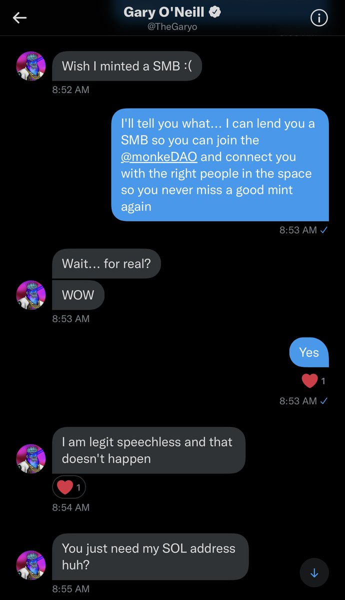 SolanaLegend's tweet image. Let it be known
That @TheGaryo is the biggest piece of human trash in existence
I guess I am too honest 
Rugged myself
Lent him a monkey and he sold 10 days ago on Alpha Art
@MonkeDAO