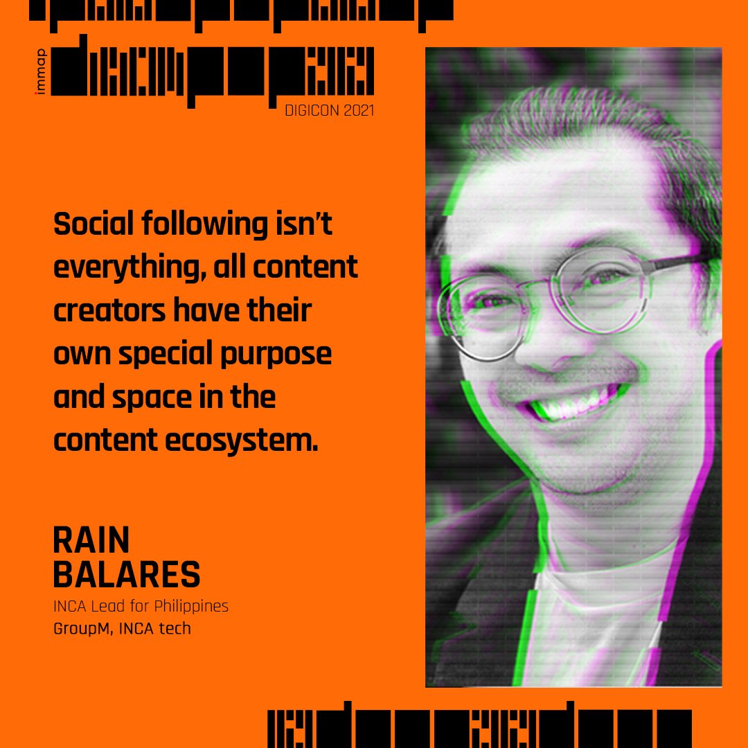 Rain D. Balares, INCA Lead for Philippines at GroupM, INCA tech, talks about seeing past the social following and popularity of influencers. #IMMAPDigiconPop2021