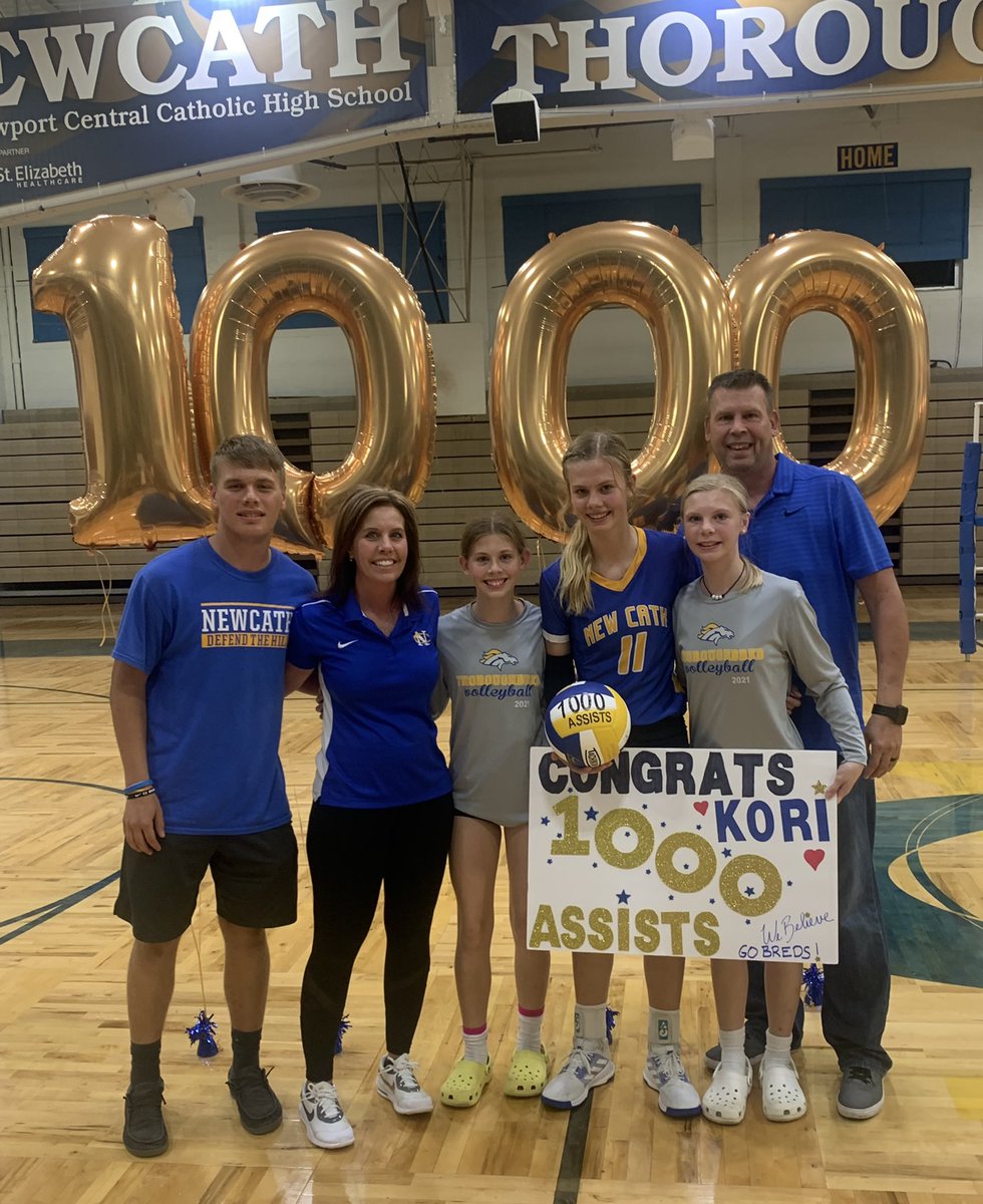 𝙼𝚒𝚕𝚎𝚜𝚝𝚘𝚗𝚎 𝚞𝚗𝚕𝚘𝚌𝚔𝚎𝚍. 🔓

Sophomore Kori Reckers has reached 1,000 career assists 🙌🏻🏐
#ladybredsteamstrong
💙💛🐴 <a href="/NewCathBreds/">NewCath Breds</a>