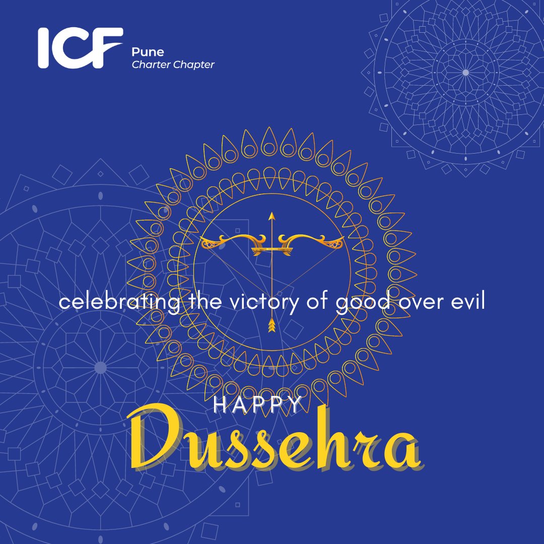 IcfPune's tweet photo. ICF Pune Chapter wishes you and your family a very happy Dussehra!
#Dusshera #seasonsgreetings
#icfpunechapter #icf #icfpune #coachcommunity #coaching https://t.co/yl47yYCk7m