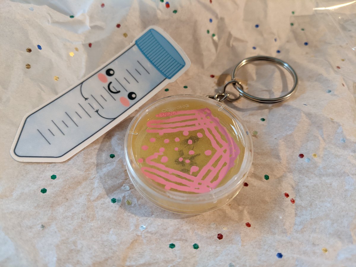 Conferences coming back #irl I'm hyped to show off my  #Elenta 

shenanishop.etsy.com

Best. Microbe. Keychains. Ever. Handmade, careful attention to detail, #carbonneutral shipping ♥️🦠♥️
-&gt;DM me for 10% discount code
-not a paid promotion; I just 💘 my E. Lenta

#microbiome