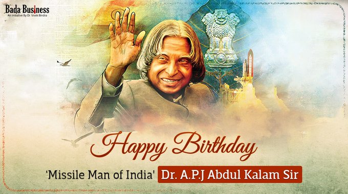 Wish you happy Birthday DR.A.P.J.ABDUL KALAM SIR    
