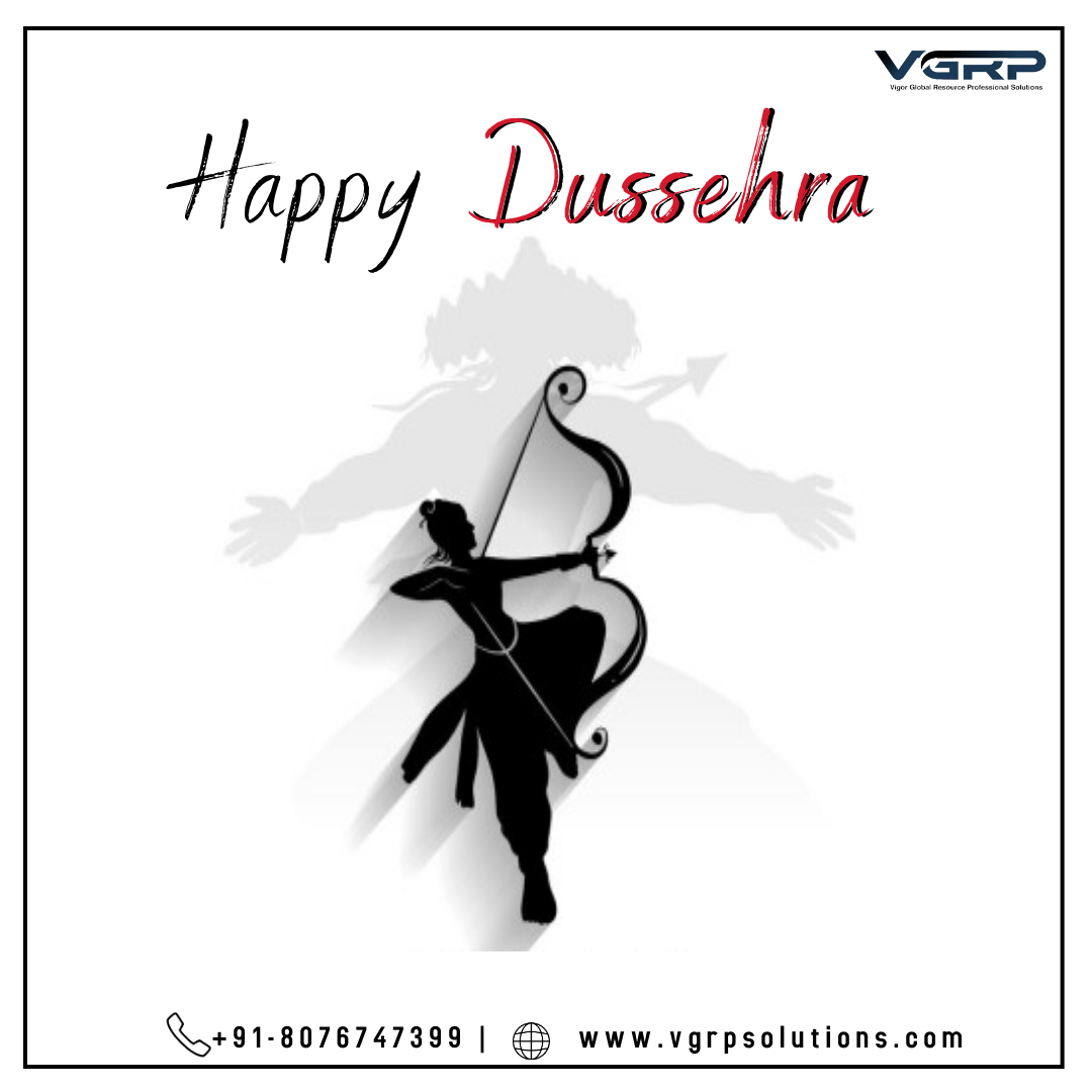 VgrpS's tweet photo. May this Dussehra fill your life with the colors of truth &amp; righteousness. Wishing you all a very HAPPY DUSSEHRA✨.

#vgrpsolutions #DigitalMarketing #Dussehra #Celebration #Festival https://t.co/m24pnukmxK
