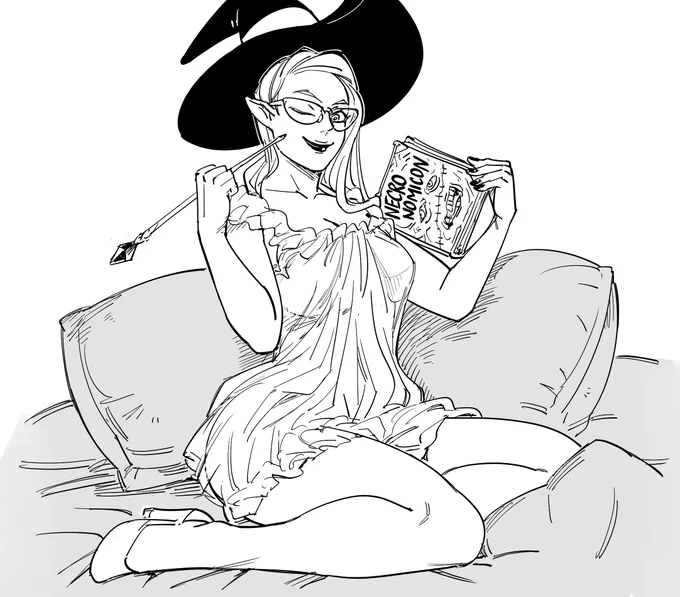 Patreon request for more Elf pinups.

I drew one this time because I was using a reference and I need to practice clothing folds, but I have an issue with these loose dress type negligees. They obscure the lines of the waist, which is the most important coom element. 