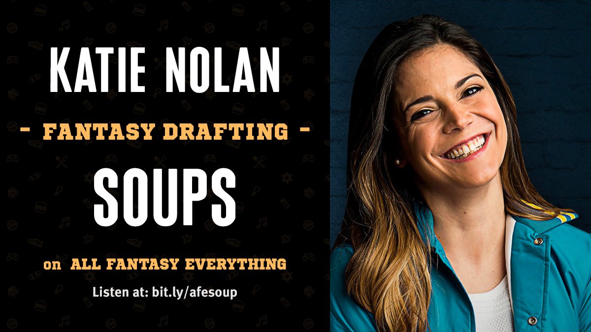 SeanSJordan's tweet photo. NEW AFE ALERT! The ALWAYS perfect guest and fan favorite @katienolan joins @IanKarmel David “Bolivia” Gborie and my damn self as we draft “SOUPS!” Get that ladle ready and scoop a listen! 

https://t.co/Aon3SJzZp3 https://t.co/siEJO7FAC0