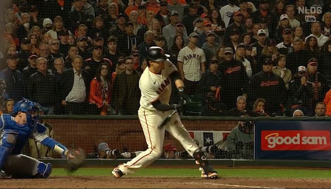 OracleSeagull's tweet photo. One of these is a swing. One is not. 
You make the call. 
@Dodgers @SFGiants https://t.co/N7ITsd1Ngb