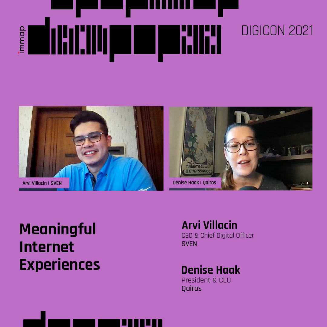 With everything revolving around the internet nowadays, it has become undoubtedly difficult to see meaning in the repetitive clicking and scrolling that we do. Thank you Arvi Villacin and Denise Haak for a very inspiring and insightful session! #IMMAPDigiconPop2021