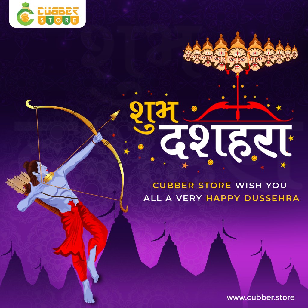CubberStore's tweet photo. #CubberStore #Dussehra #goodwishes
On this auspicious day when we celebrate the victory of Good over Evil; we the Cubber Store team wish you a very Happy and Fruitful day of Dussehra. Wish you’ll have a good time ahead. https://t.co/0bqhD1gh3c