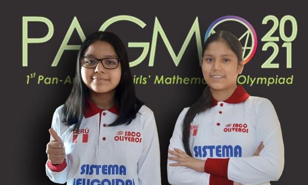 MineduPeru's tweet photo. 🇵🇪 ¡Somos campeones! 🇵🇪 Angie Alcántara Castillo, de 15 años, y Valeria Pareja Soto, de 14 años, obtuvieron medalla de oro 🥇 en la Olimpiada Panamericana Femenina de Matemáticas 2021. Ellas superaron a las representantes de 18 países. ¡Orgullo nacional! https://t.co/6GGTb8Y62Q