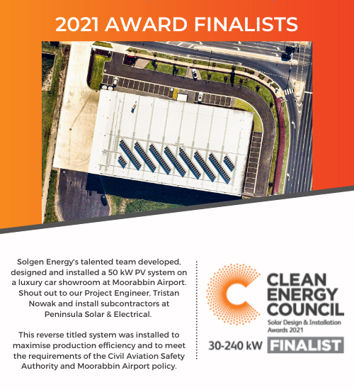 SolgenEnergy's tweet photo. 2021 CEC Award Finalists: 30 - 240kW

The 50kW solar PV system at Karratha Shopping Centre.

It's important to us at Solgen Energy that we recognise the incredibly hard working staff in our team and their ongoing efforts to provide our customers with innovative solar solutions. https://t.co/uJNjQTXsS0