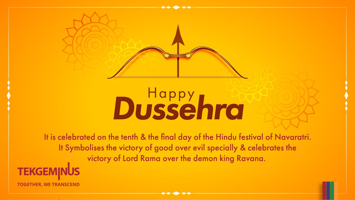Tekgeminus family wishes you and your family a very happy dussehra !
.
#tekgeminus #dussehra #utilityindustries #utility #dussehrawishes #dussehra2021