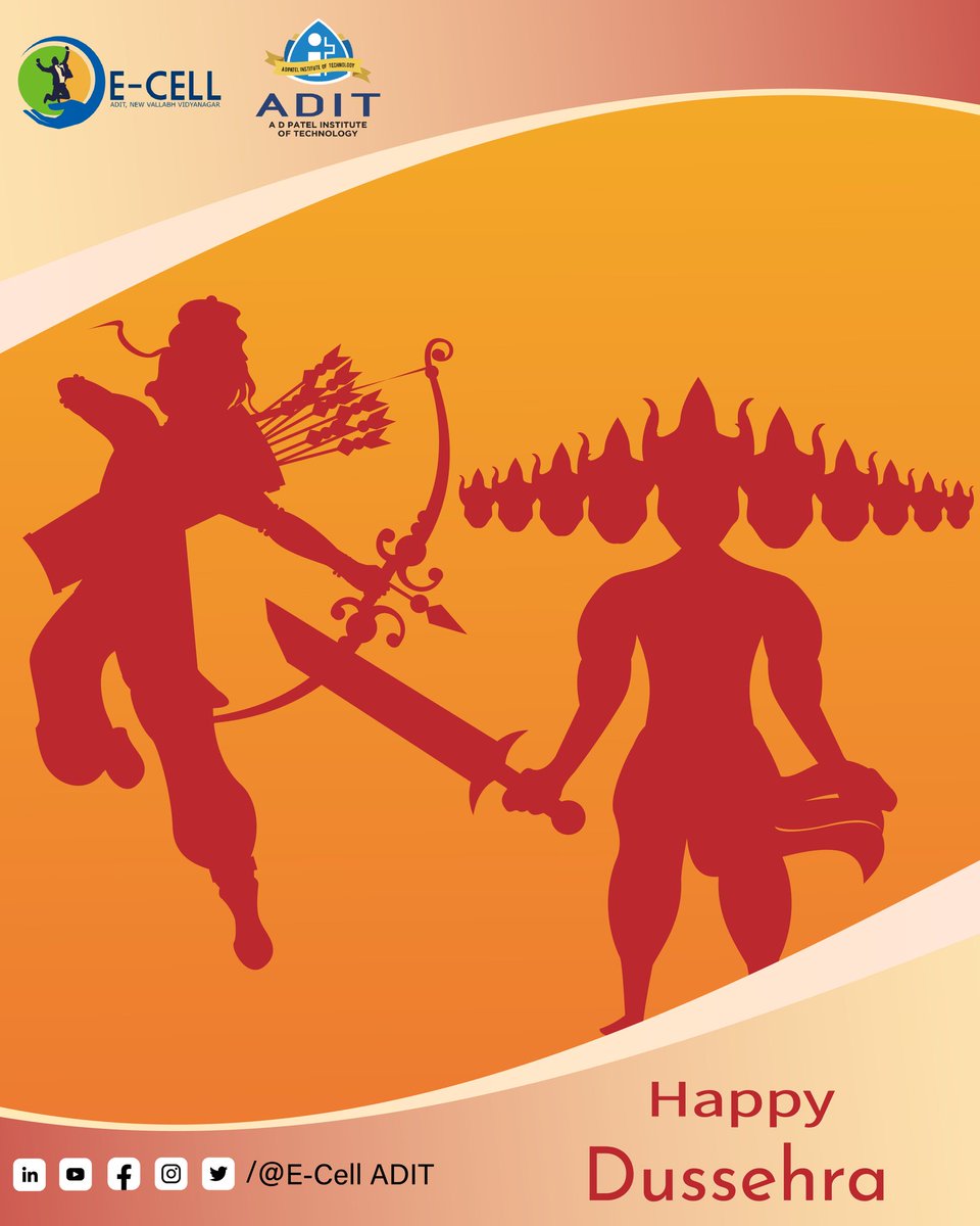 EcellAdit's tweet photo. No matter how dim it may be, the light of truth will always prevail.May God Ram keep lighting your path of success and may you achieve victory in every phase of life. Wish you a prosperous Dussehra! https://t.co/IOZvBsx9lR
