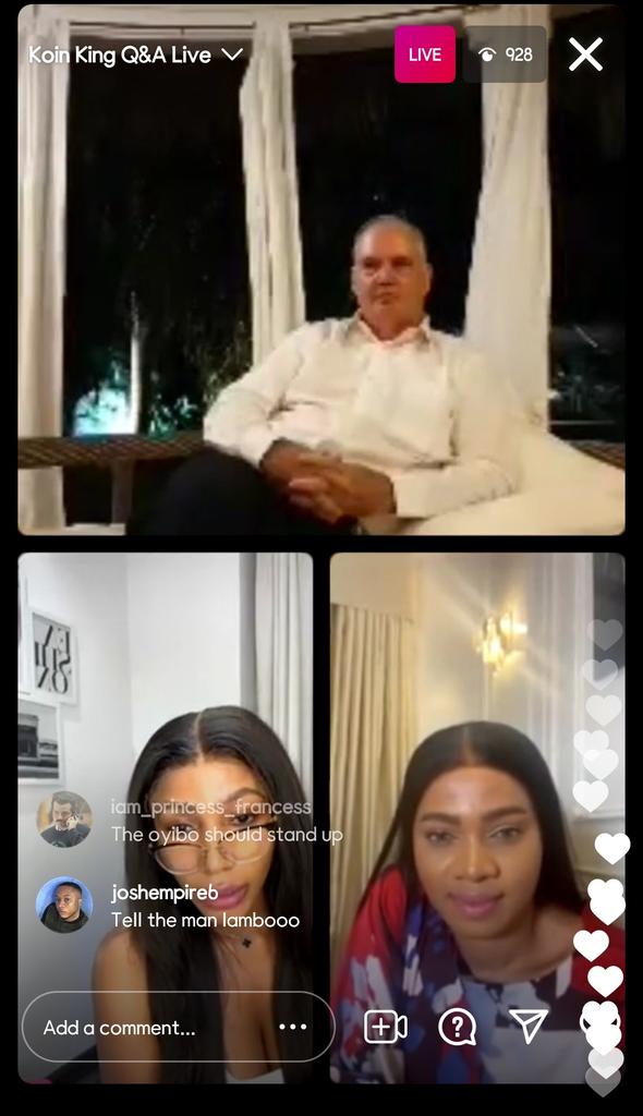 EtibadeElvis's tweet photo. Insightful Q&amp;A with #KoinCommunity. 

Who else was on only focused on Mercy Eke while the ig live was ongoing? https://t.co/jYE3Bmt1nS
