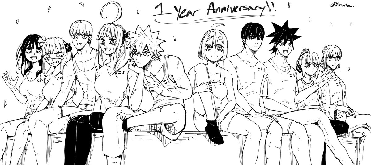 here's a lil sketch since i posted the first chapter of my manga 1 year ago  (⭒•͈ 𓎺 •͈ ) 
