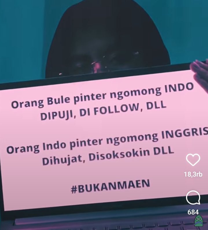 Dis! HAHAHAHa, grammar salah aja dihujat