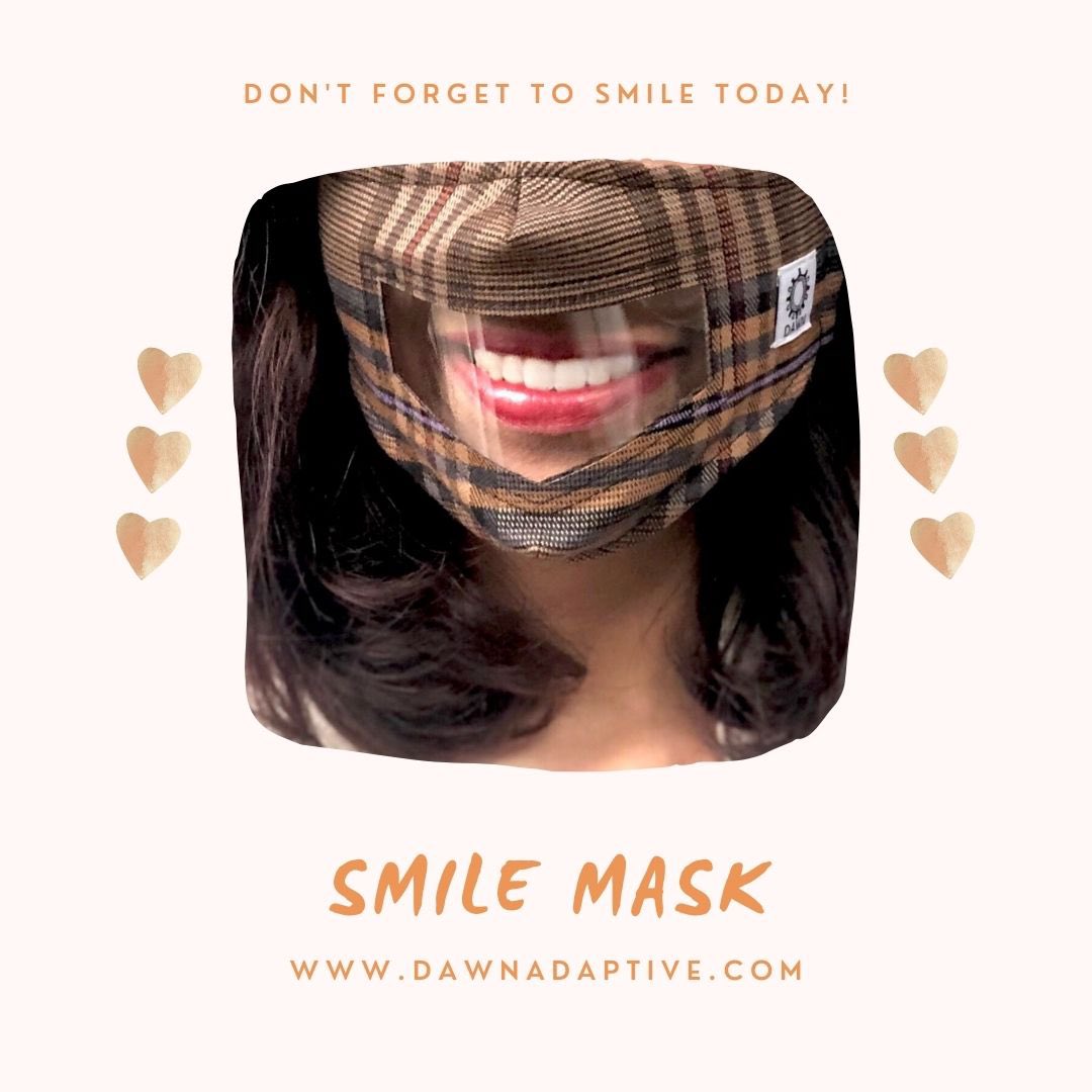 dawnadaptive's tweet photo. Smile, it's free therapy!

#Smilemask #Clearmask #Windowmask #Inclusivefashion https://t.co/s4mYNuvZEr
