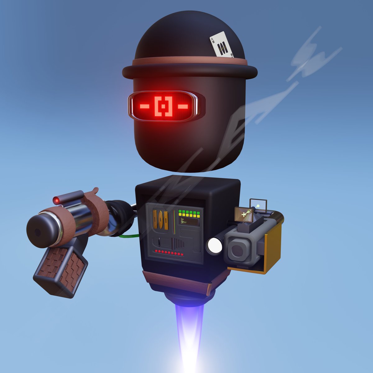 DasKinoArt's tweet photo. Here he is... 'Stovepipe'
Number 3 of the upcoming 101s series, and a personal favourite of mine.
Keep checking back for details of more 101s and the final drop!

#NFT #NFTCommunity #nftcollector #NFTartist #Blender3D #blenderart #NFTshill #nftdrop #CleanNFT https://t.co/zo6zirdGST