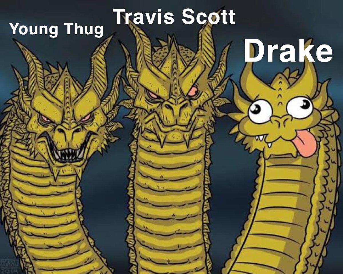 iamstorm01's tweet image. Young Thug Travis Scott and  Drake on Bubbly