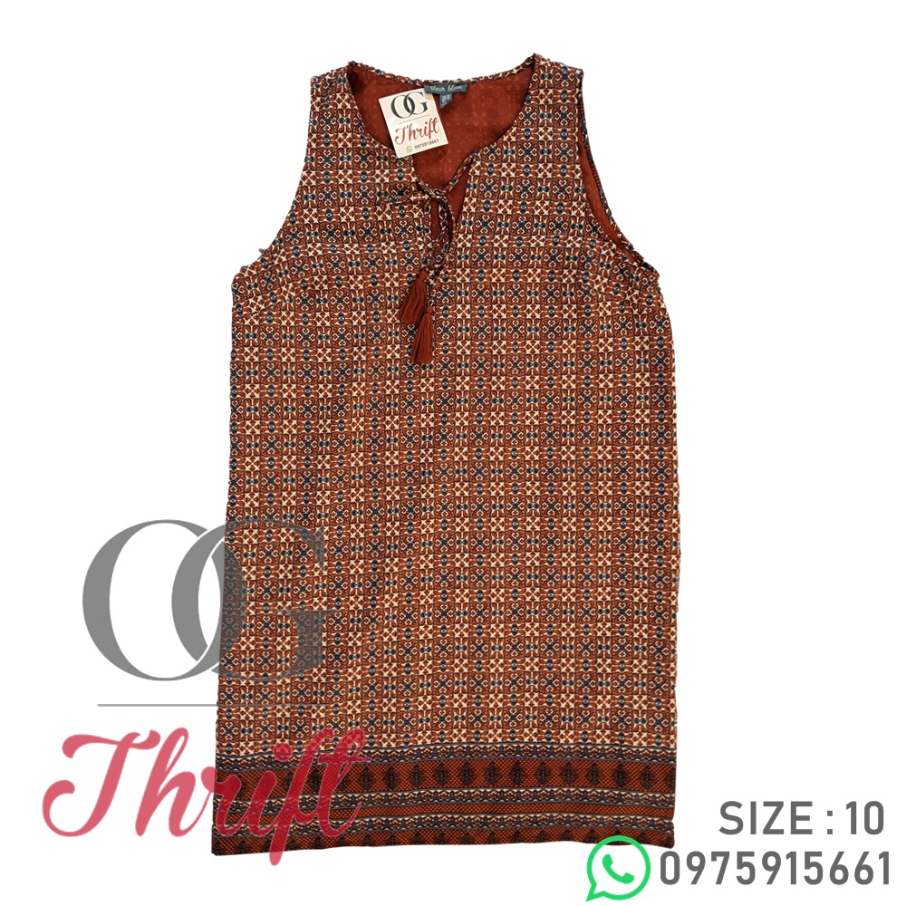 _OGThrift's tweet photo. Feel fabulous in this tribal print dress with a draw-string front by Fluer Bleue. Ideal for a picnic or day-out running errands. K60. Keep it #OG #CatalogUPDATE https://t.co/WUlxJS2gPk