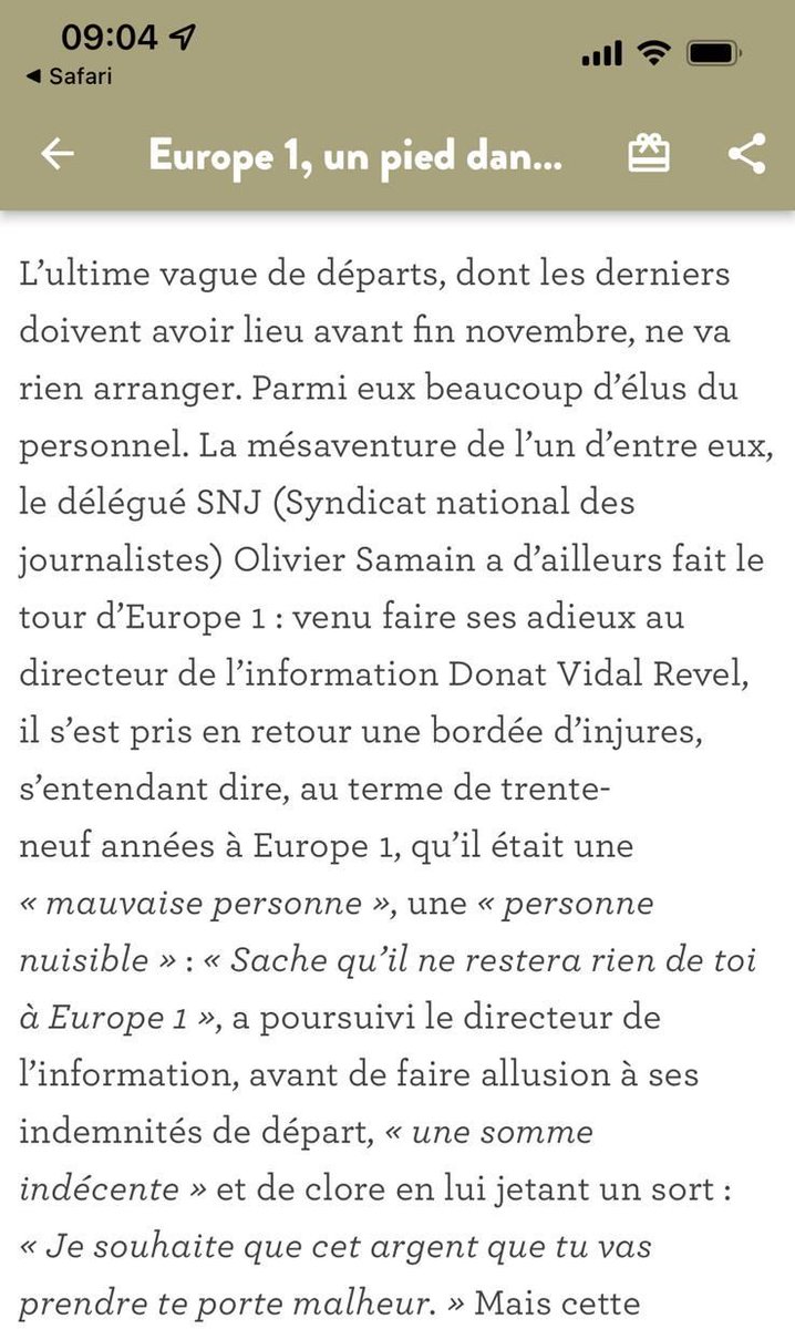 Ceux qui défendent le journalisme, les faits et l'indépendance savent à quel point Olivier Samain est un journaliste de référence, intègre, humble et compétent. Un journaliste qui en a aidé tant. Un collègue que nous souhaitions à tous. <a href="/Lesjoursfr/">Les Jours</a>