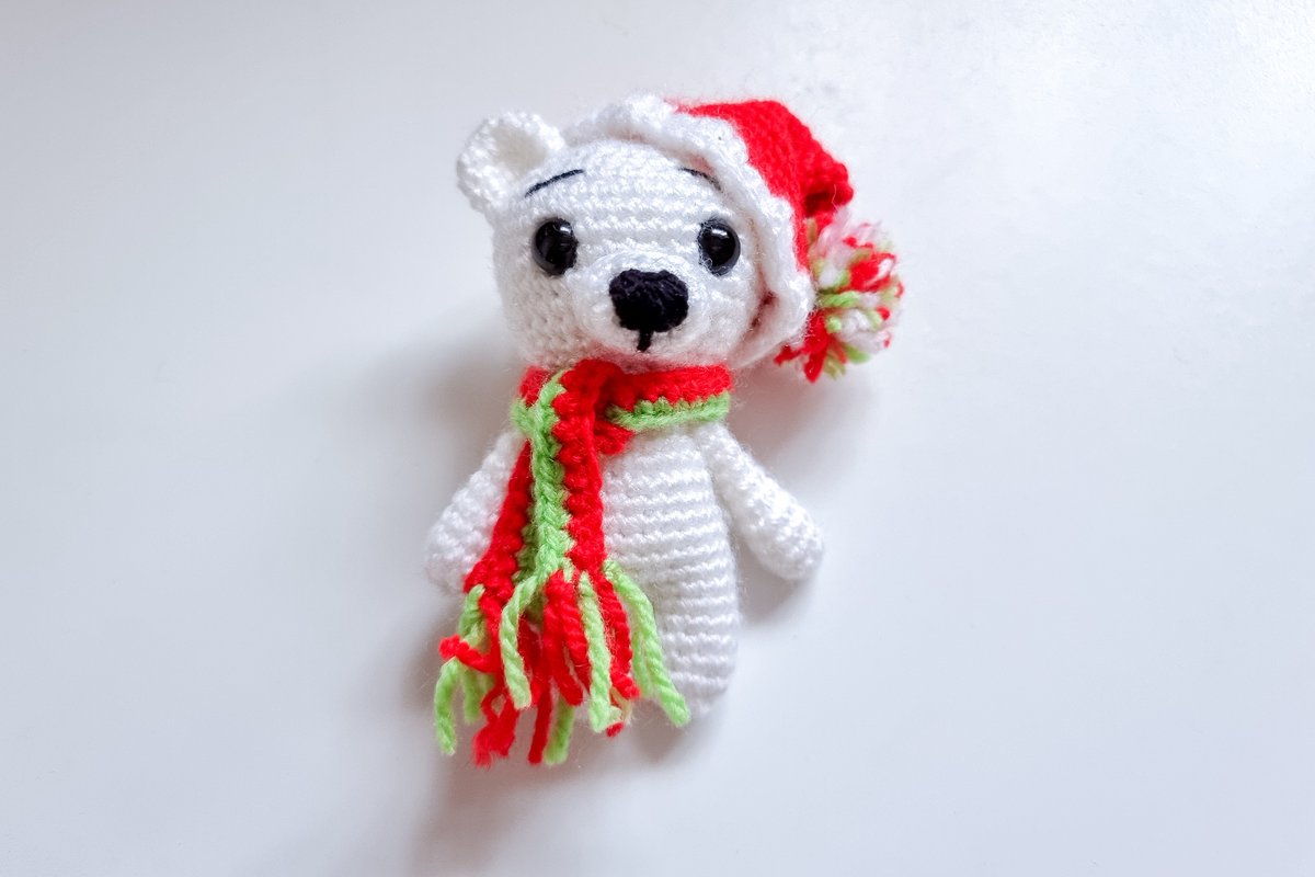 mamanaiis's tweet photo. We are 2 months and 10 days away from the big day... so a polar bear is joining my mini collection.

Adapted from the @AmigurumiToday Tiny Crochet Animals bear, and Christmas Cuddle Me Bear patterns. https://t.co/pC2Frw3bsc