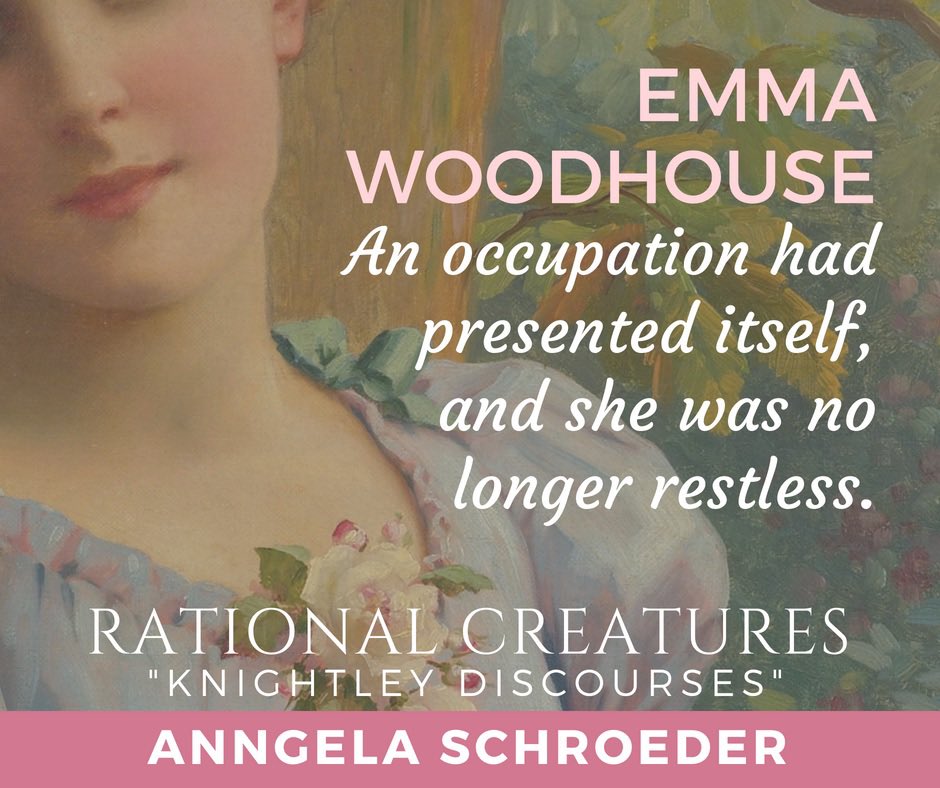 xtnaboyd's tweet photo. Loved working w/author Anngela Schroeder as she was willing and able to take on the challenge! She said, “Emma is not as relatable as the other characters, yet we still find ourselves rooting for her and Mr. Knightley because of Mr. Knightley.” #RationalCreatures #JaneAusten 99c https://t.co/MIKskbgFEe