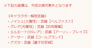 グラブル攻略 Gamewith On Twitter 今回のサプチケ対象 Ssr解禁枠 ガレヲン 召喚石 今回対象外 ノイシュ 火属性 グレア 光属性 エルモート Ssレア アーサー アズサ グラブル Https T Co Yyhqbgd4vx Twitter