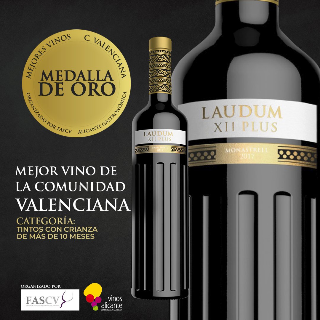 𝐋𝐚𝐮𝐝𝐮𝐦 𝐗𝐈𝐈 𝐏𝐥𝐮𝐬 𝟐𝟎𝟏𝟕 también está de celebración ♥

La Federación de Asociaciones de Sumilliers de la Comunidad Valenciana ha otorgado a nuestro 𝐋𝐚𝐮𝐝𝐮𝐦 𝐗𝐈𝐈 𝐏𝐥𝐮𝐬 𝟐𝟎𝟏𝟕 la MEDALLA DE ORO 🏅 en la categoría de “Tintos con crianza más de 10 meses”
