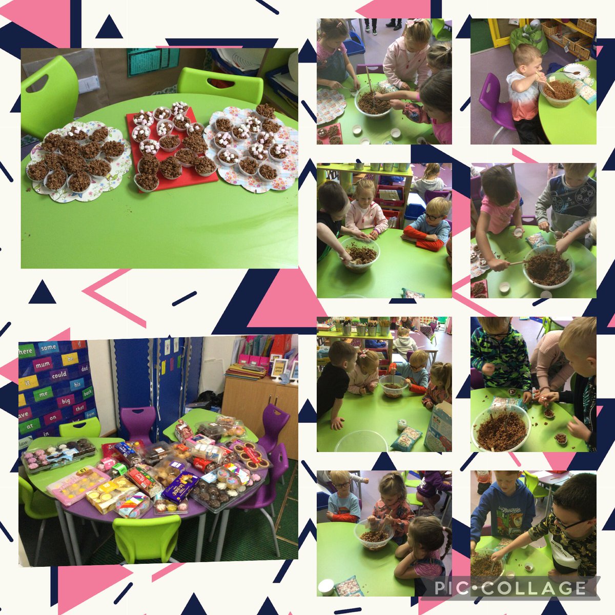 MrsFreeman95's tweet photo. Dosbarth 5 have been enjoying making Rice Krispie cakes 🧁 and enjoying eating them ! We have been raising lots of money for cancer research.😀🧁@MrsHLeeY56 @garntegprimary https://t.co/LxH1Ano1M4