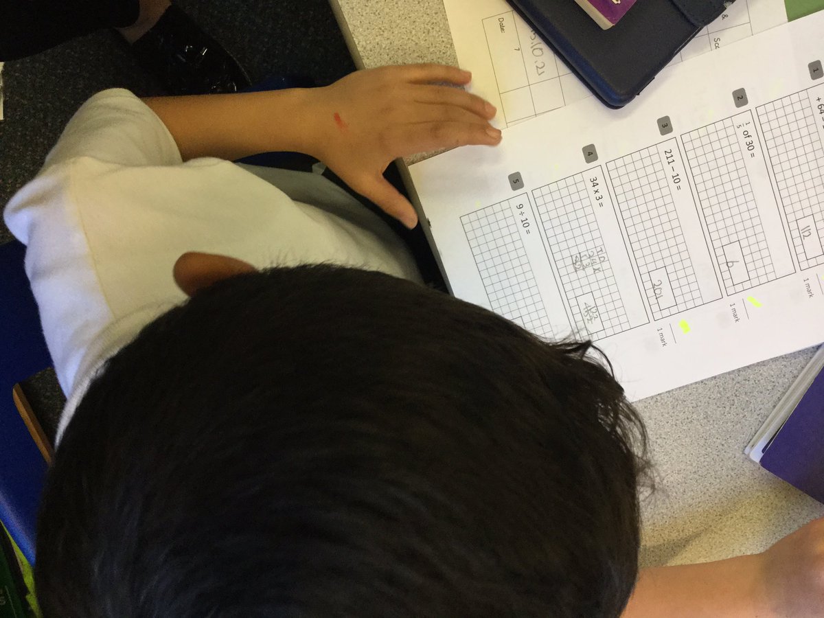PindersPrimary's tweet photo. Checking and purple polishing is an important part of our arithmetic sessions #ppyear3 #ppmaths https://t.co/0crfTwryX5