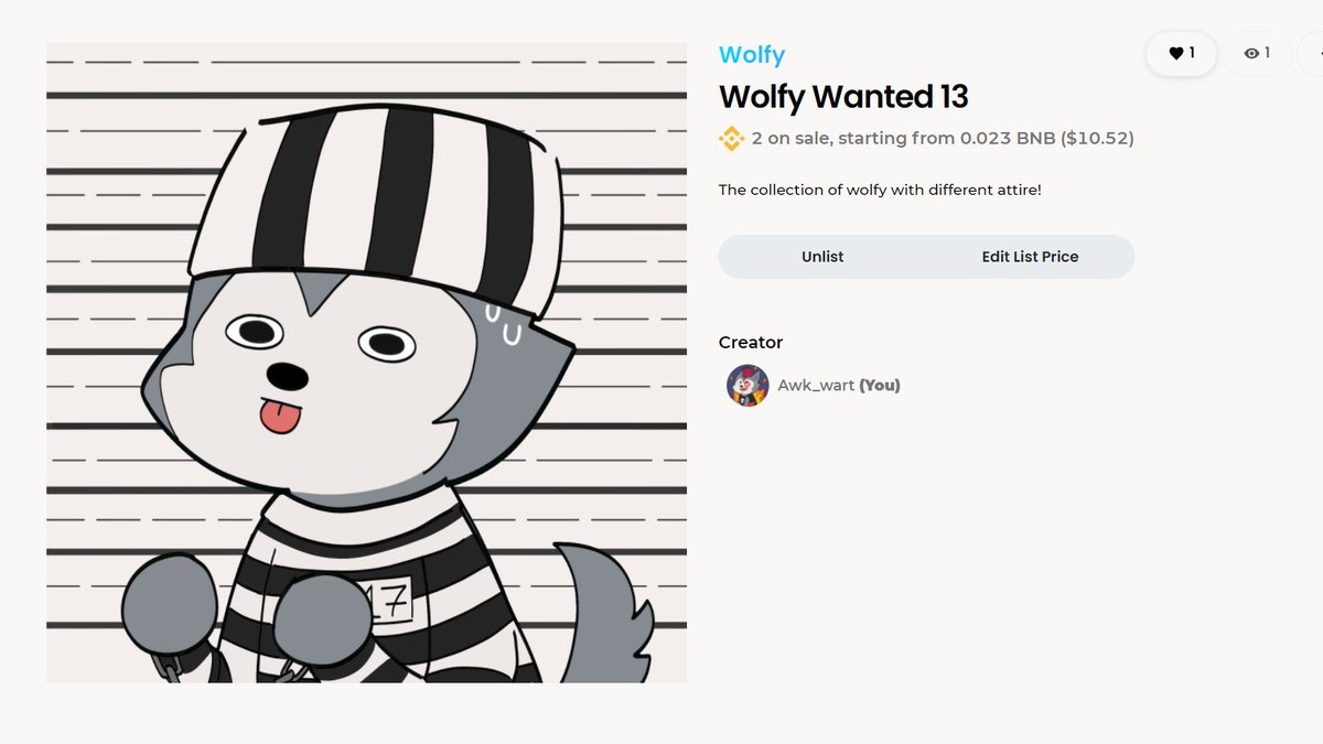 Wolfy Wanted 13
1 list for today, because there's a lot of work in school </3

Visit my 17th collection here @altura_nft 
app.alturanft.com/item/0x680428b…

#AlturaNFT #Altura #NFTCollector