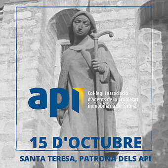 apigirona's tweet photo. 💐A totes les agències immobiliàries, #API avui, 15 d'octubre, dia de Santa Teresa, us desitgem un feliç divendres i dia de la Patrona! 
💐Santa Teresa d'Àvila fou declarada la nostra patrona al 1.952. 
#API #agentsimmobiliaris #realestateagents 
https://t.co/2QKJD4FGgh https://t.co/5JX1a5Jv4G