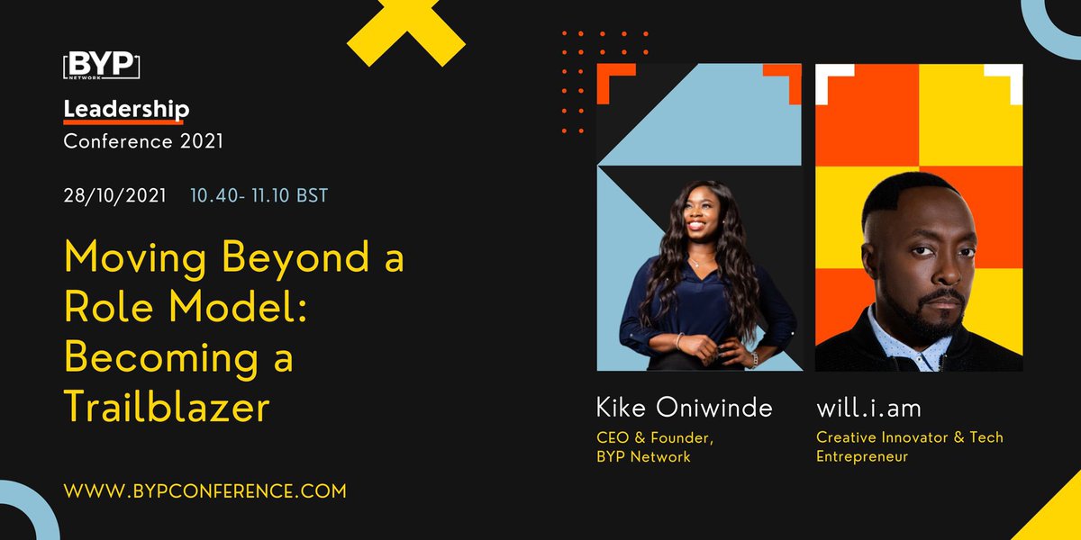 BYPNetworkApp's tweet image. Make sure you tune in with Music Icon turned tech disrupter will.i.am and @KikeOniwinde at this years BYP Leadership Conference! #collaborationiskey