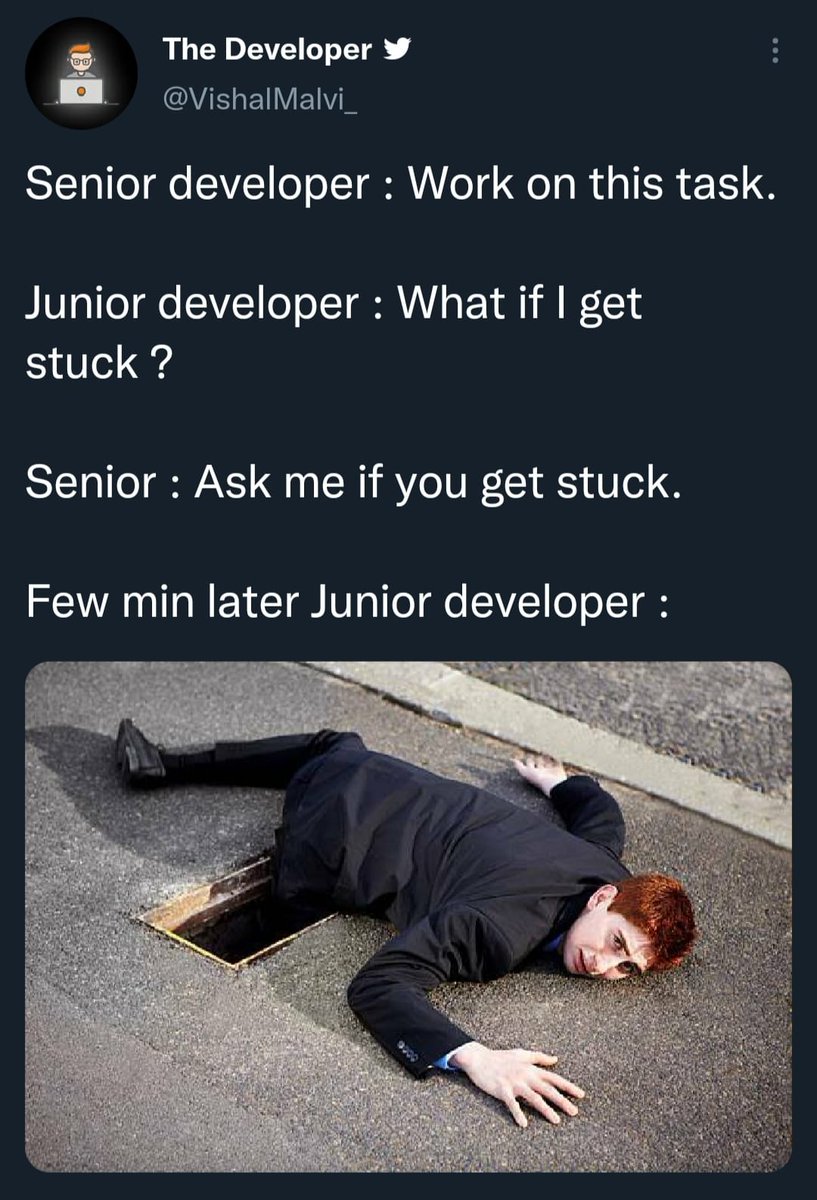 techie_sandy's tweet photo. I can relate to it when I was a Junior Developer
I can relate to it when now I am Senior Developer ๐
#sdlc #developerLifeCycle https://t.co/nkYTZlUlcD