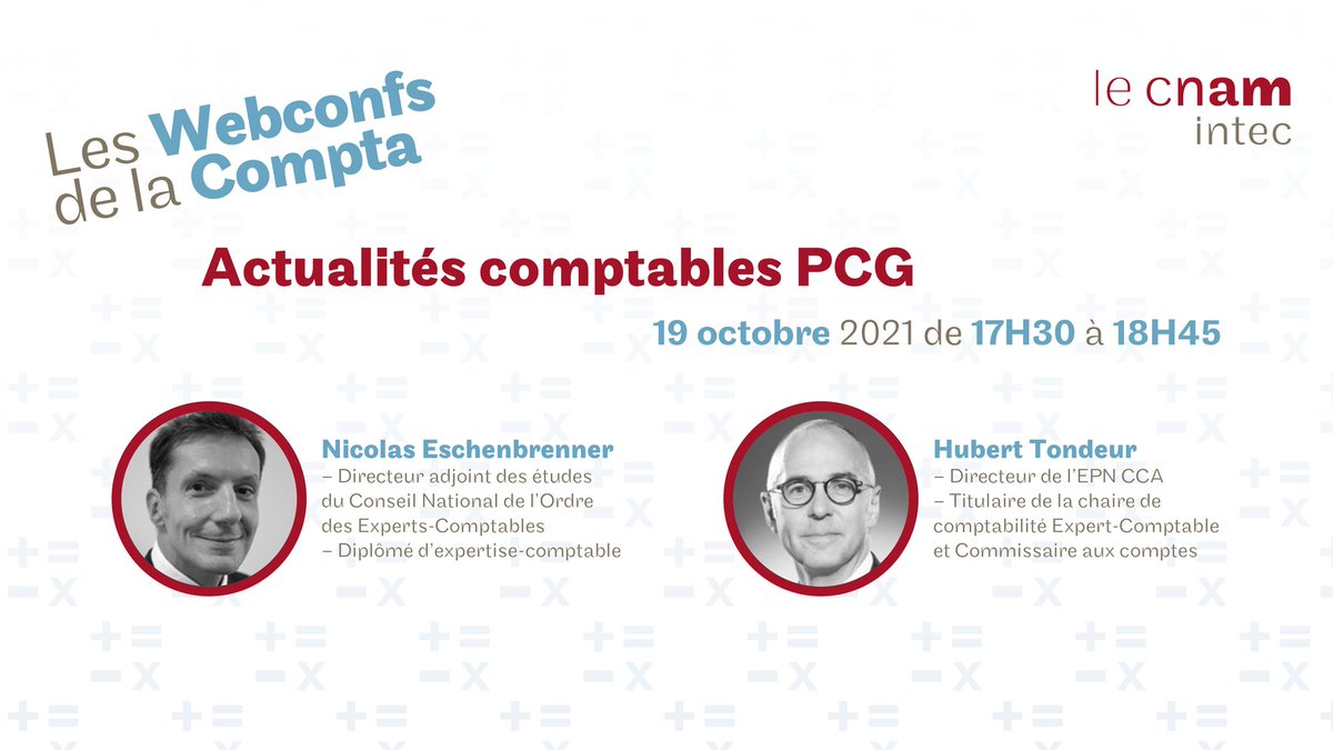 CnamIntec's tweet photo. 🔴🎙A ne pas manquer ! Les WebConfs de la #Compta du @CnamIntec ! Rendez-vous le 19 octobre à partir de 17h30. 
👉 Suivez la conférence : https://t.co/7hc0yFVe3h https://t.co/XFAZwi6RGM