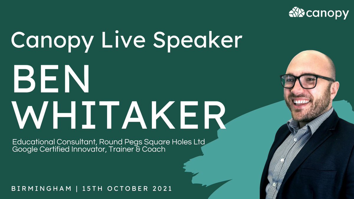 Itsbenwhitaker's tweet image. Looking forward to delivering some sessions today at #CanopyLive - a first IRL F2F big training day in what feels like forever.