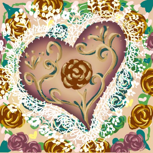 Hasslowski's tweet photo. Artober 14. A lacy floral #saccharine heart.

#inkedupoct2021 https://t.co/Q7iHPgAGbN