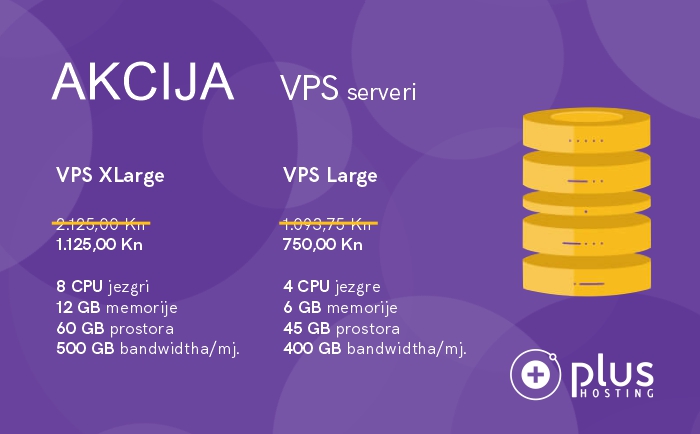 VPS-Akcija 
 Naručite svoj VPS na: plus.hr/vps-serveri/