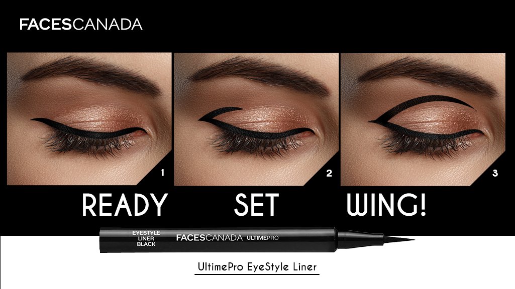 facescanada's tweet photo. Some easy beautiful wings to make with our favourite liner!
Have you tried any- 1, 2 or 3? Tell us in the comments.
#EyeMakeup #UltimePro #Makeup #Natural #IndianFaces #MakeupAddict #BrushUpTheBasics #MakeUpOfTheDay #ForAllYourFaces #FacesCanada #MakeUpLove https://t.co/QoCCJSM5aa