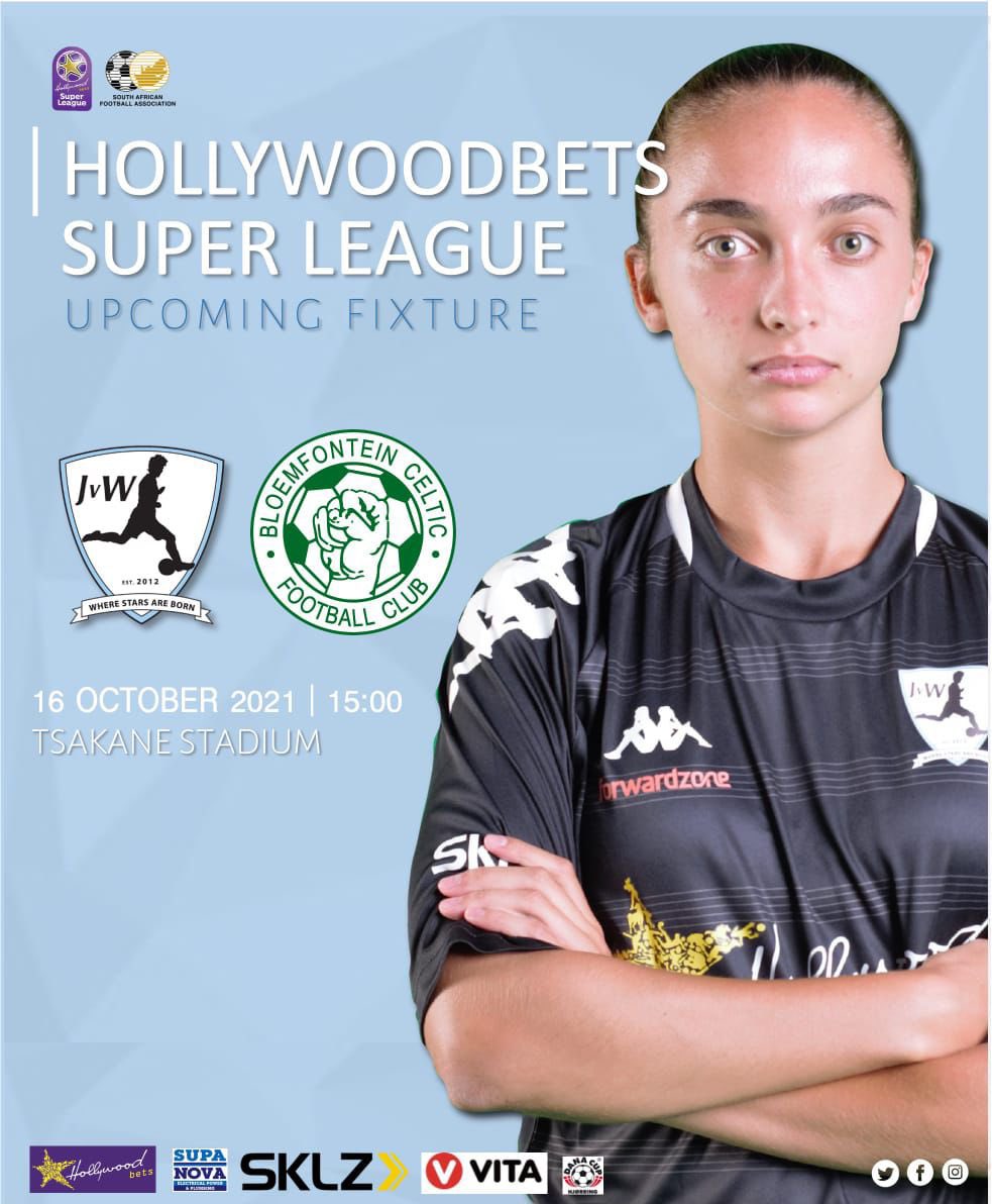 JVWGirlsFootbal's tweet photo. #hollywoodbetssuperleague 

JVW vs Bloemfontein Celtic
Tsakane Stadium
Saturday 16 October 2021
15:00

‼️ No Spectators

#TheBlueDiamonds https://t.co/AVnSK2JduR