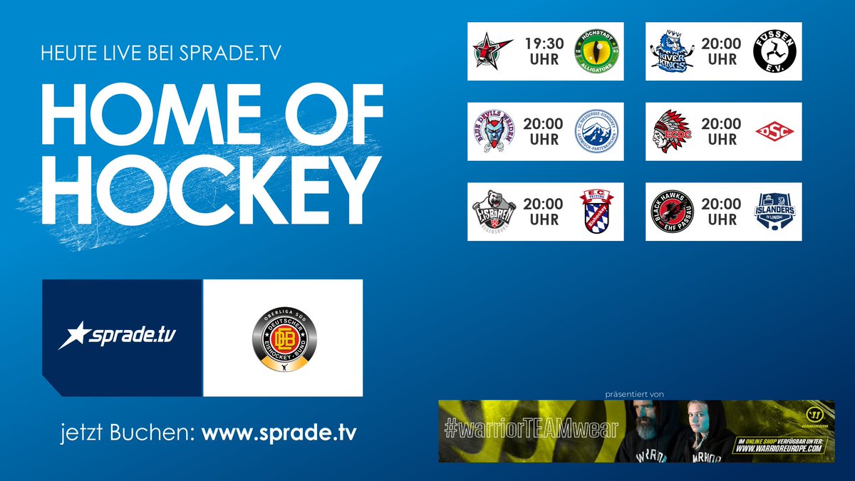 SpradeTV's tweet image. Heute gibt es wieder alle Spiele der Deutscher Eishockey-Bund Oberliga-Süd LIVE bei uns.