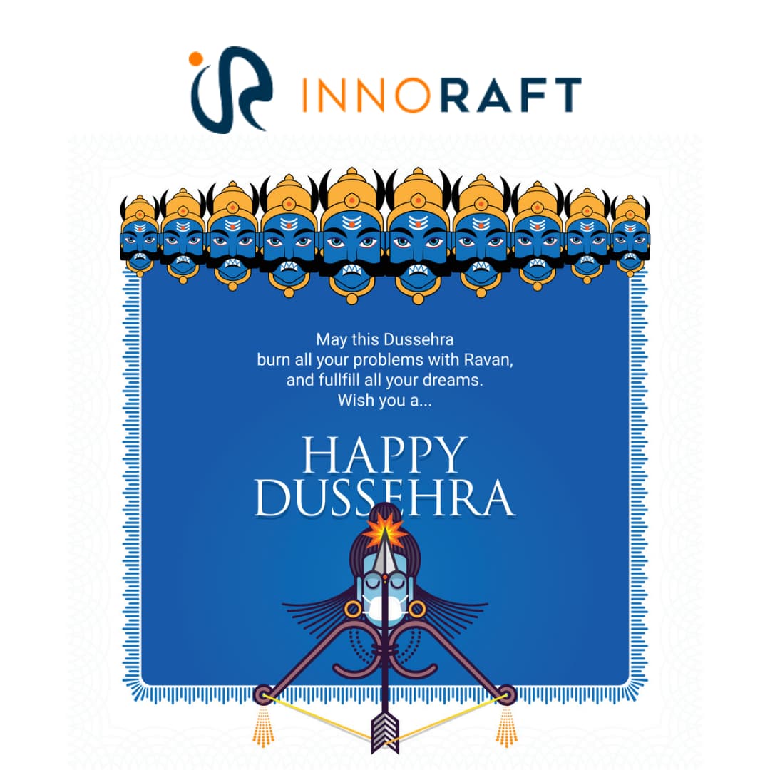 innoraft's tweet photo. Team #INNORAFTERS Wishes everyone a #HappyDusherra.
We wish and bless you with good health, success and happiness. 
Happy Dussehra 2021!

#dushera2021 #dushera #festivevibes #innoraft #dusherra #vijaydashmi #websitedevelopment #mobileappdevelpment #ecommercewebsolutions https://t.co/UyAPLoQ3mq